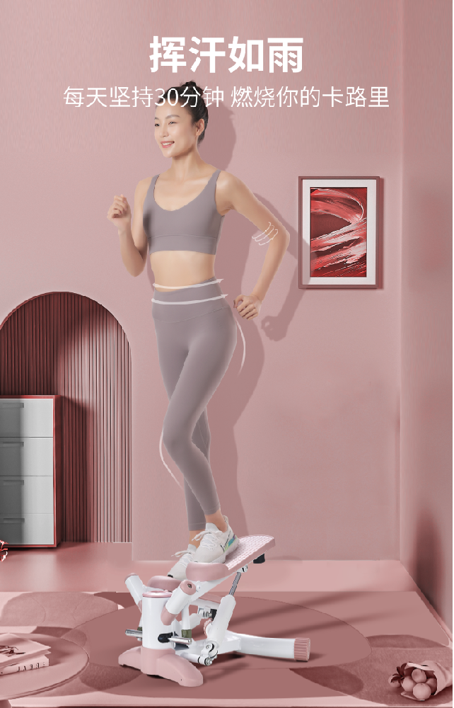 踏步机家用健身女原地登山静音减肥神器脚踏健身运动器材